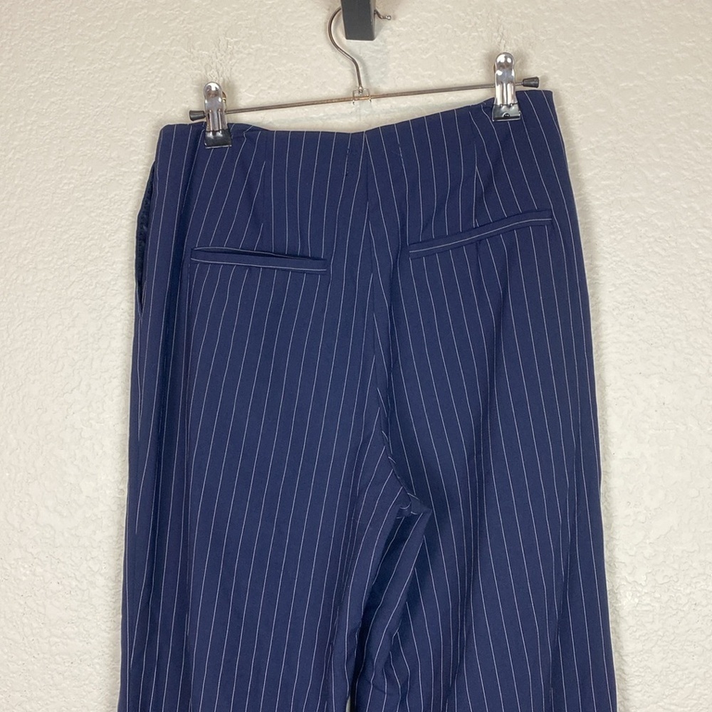 Isalis blue and white striped trouser pants - Picture 5 of 8
